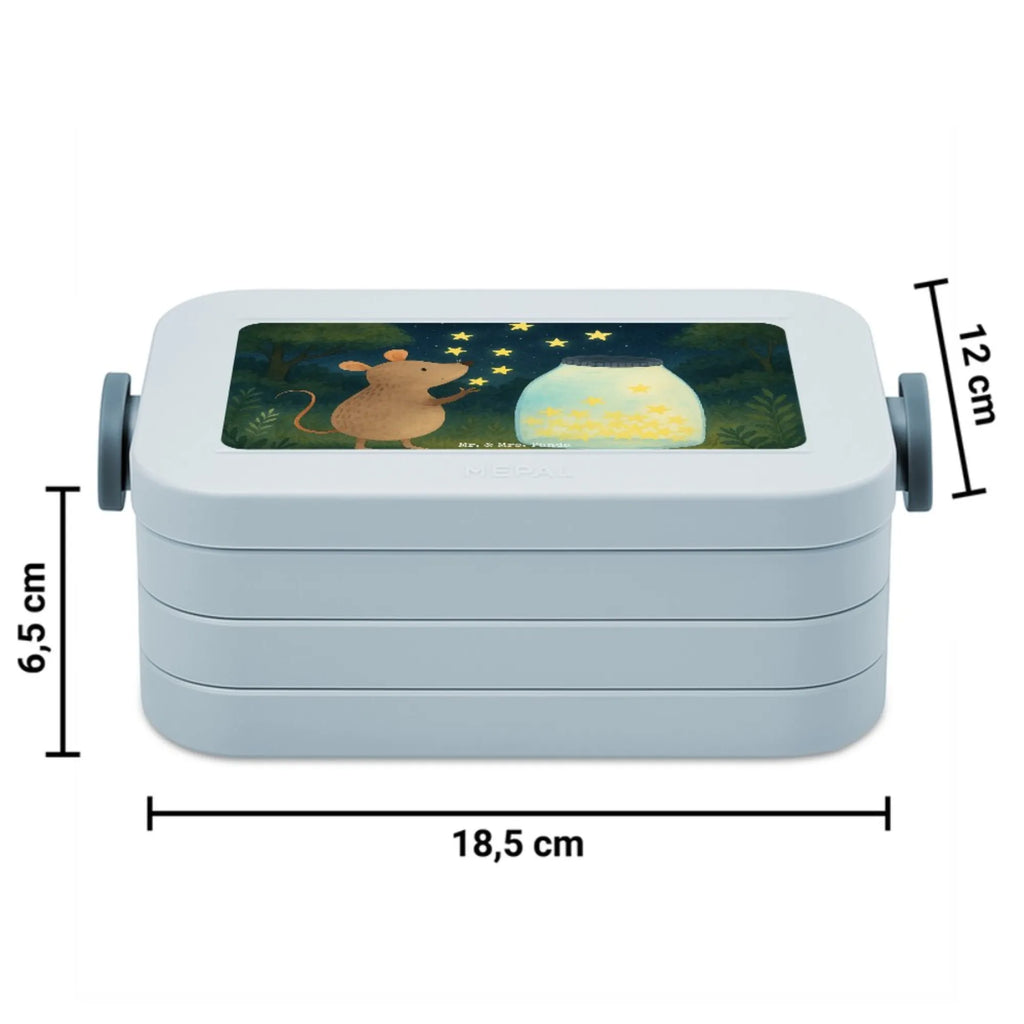 MEPAL Bentobox Maus Sterne Design Bentobox, Lunchbox, Brotdose, Tiermotive, Gute Laune, lustige Sprüche, Tiere, Wunsch, Schwangerschaft, Maus, Taufgeschenk, Träume, Sterne, Geburt, Kind, Hoffnung, Geburtstag, Taufe, erstes Kind, Kindergeburtstag