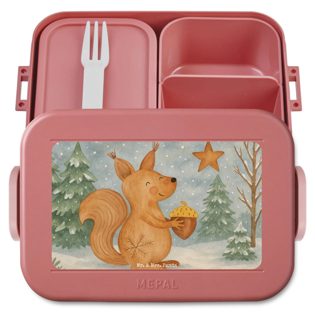 MEPAL Bentobox Eichhörnchen Weihnachten Design Bentobox, Brotdose, Lunchbox, Winter, Weihnachten, Weihnachtsdeko, Nikolaus, Advent, Heiligabend, Wintermotiv, Weihnachtsgruß, Vogel, Guten Rutsch, Frohes neues Jahr, Weihnachtsmotiv, Frohe Weihnachten, Neujahr