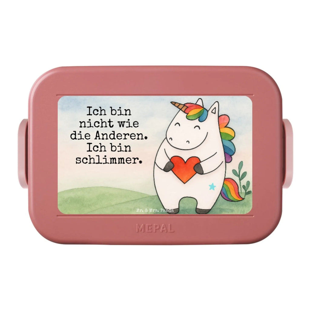 MEPAL Bentobox Einhorn Herz Design Lunchbox, Bentobox, Brotdose, Einhorn, Einhörner, Einhorn Deko, Unicorn, witzig, schlimm, böse, lustig, bunt, Freundin, Herz, anders