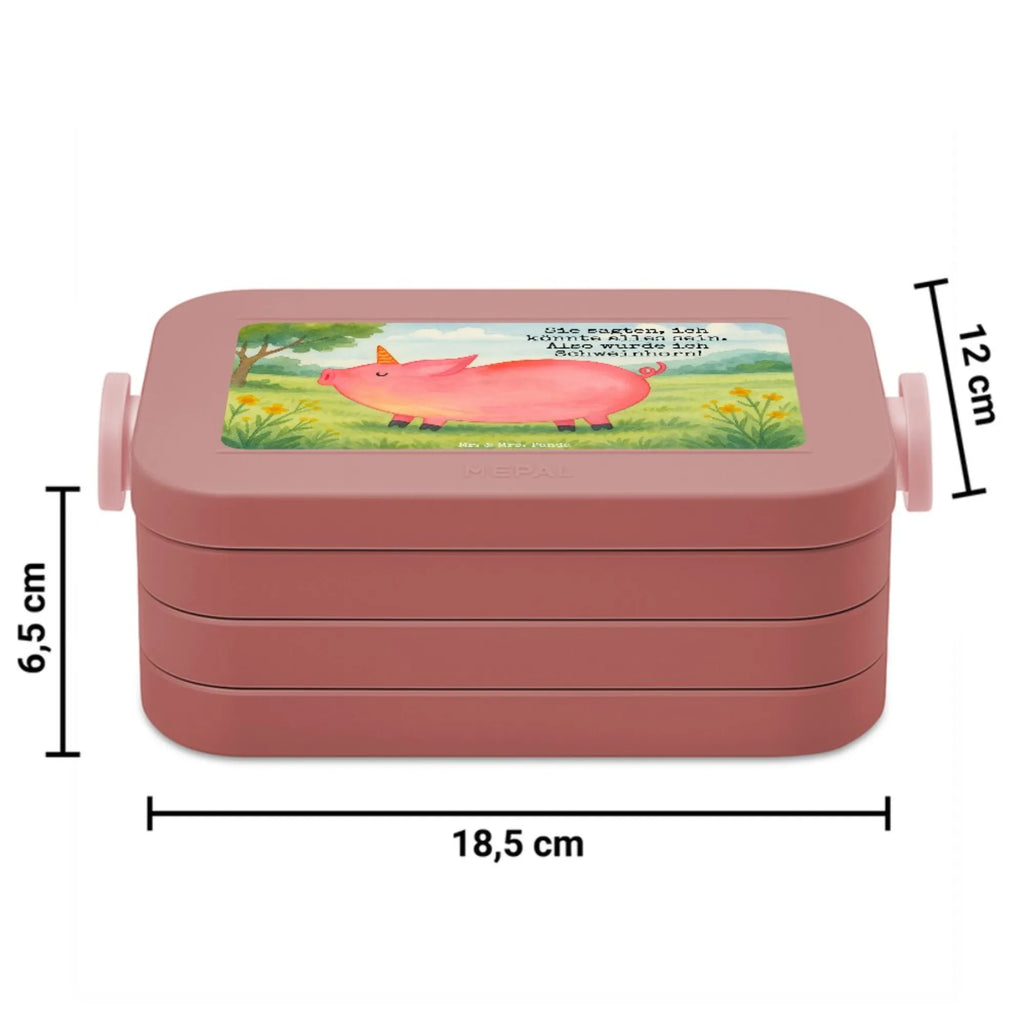 MEPAL Bentobox Einhorn Schwein Design Lunchbox, Bentobox, Brotdose, Einhorn, Einhörner, Einhorn Deko, Unicorn, Spruch, Pig, Schweinhorn, Schwein, funny, Piggy, english, Bauer, witzig. lustig, geschenk, Party, Spaß, englisch