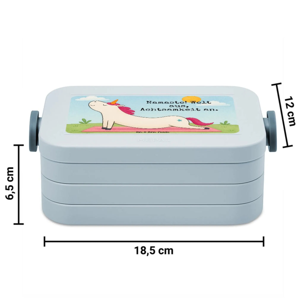 MEPAL Bentobox Einhorn Yoga Design Bentobox, Lunchbox, Brotdose, Einhorn, Einhörner, Einhorn Deko, Unicorn, witzig, Achtsamkeit, Sport, Joga, Namaste, süß, Yoga, lustig, Entspannung, Yogamatte