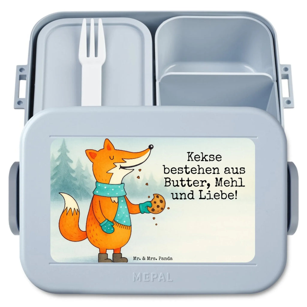 MEPAL Bentobox Fuchs Keks Design Lunchbox, Brotdose, Bentobox, Fuchs, Winter, Liebe, Kekse, Füchse, Weihnachtszeit, Plätzchen, Küche Deko, Backen Spruch