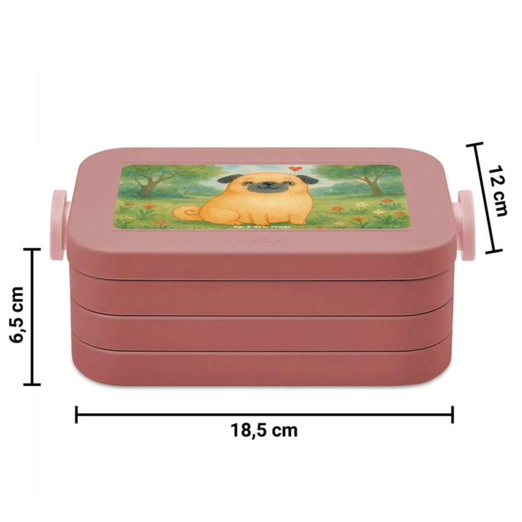 MEPAL Bentobox Mops Design Bentobox, Lunchbox, Brotdose, Hund, Hundemotiv, Haustier, Hunderasse, Tierliebhaber, Hundebesitzer, Sprüche, Mops, Liebe, Hundeliebe