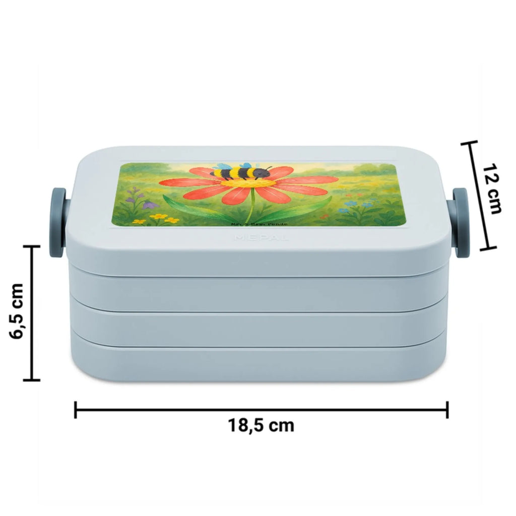 MEPAL Bentobox Hummel Blume Design Bentobox, Brotdose, Lunchbox, Tiermotive, Gute Laune, lustige Sprüche, Tiere, Wespe, Hummeln, Flauschig, Blume, Hummel, Biene, Natur, Feld