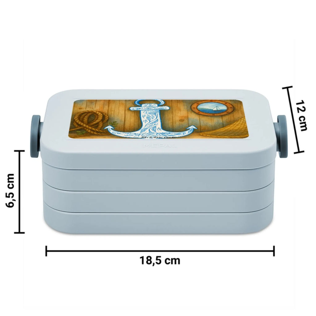 MEPAL Bentobox Anker Blau Design Brotdose, Lunchbox, Bentobox, Tiermotive, Gute Laune, lustige Sprüche, Tiere