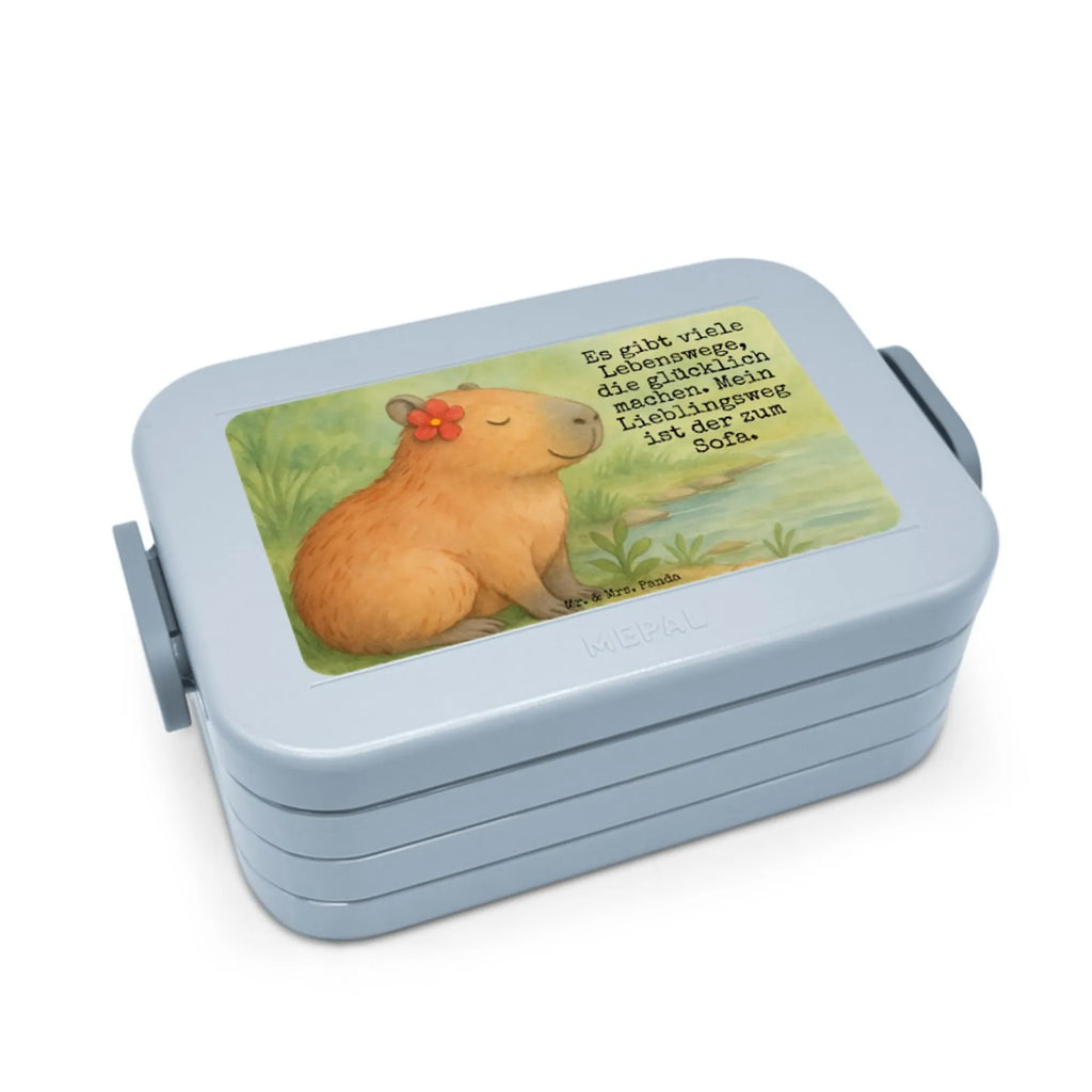 MEPAL Bentobox Capybara Blume Design Brotdose, Lunchbox, Bentobox, Tiermotive, Gute Laune, lustige Sprüche, Tiere, Capybara