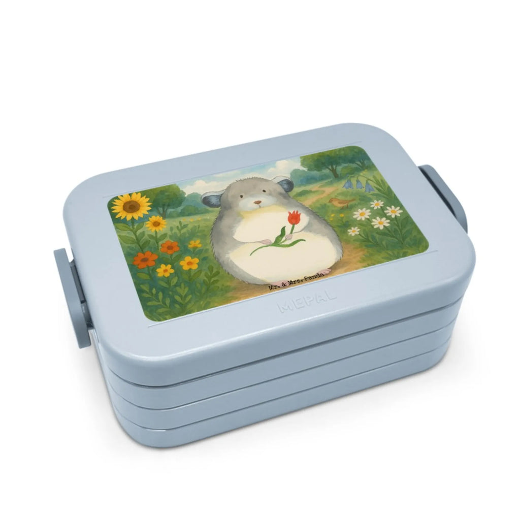 MEPAL Bentobox Chinchilla Blume Design Bentobox, Lunchbox, Brotdose, Tiermotive, Gute Laune, lustige Sprüche, Tiere, Liebeskummer, Chinchillas, Depressionen, Glücklichsein, Kummer, Büroalltag, Chaos, Chinchilla, traurig sein, Büro
