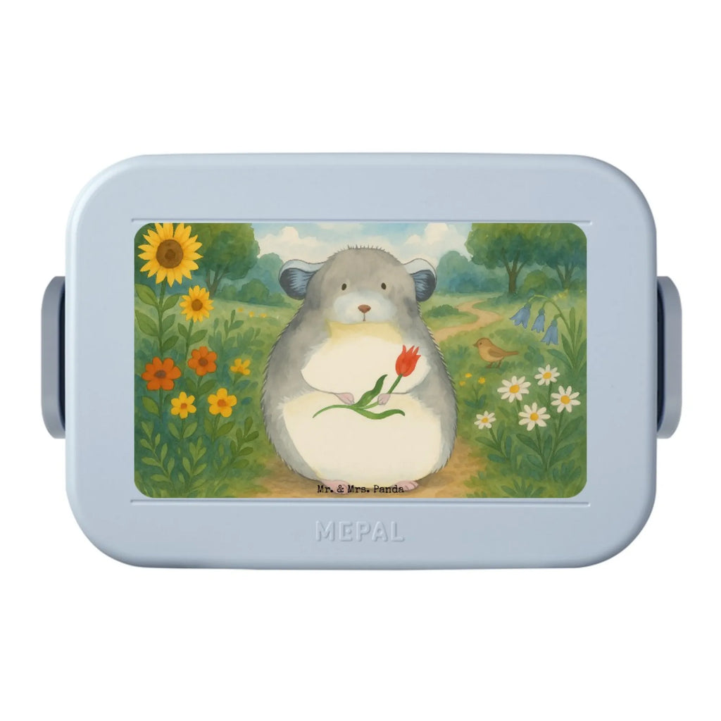 MEPAL Bentobox Chinchilla Blume Design Bentobox, Lunchbox, Brotdose, Tiermotive, Gute Laune, lustige Sprüche, Tiere, Liebeskummer, Chinchillas, Depressionen, Glücklichsein, Kummer, Büroalltag, Chaos, Chinchilla, traurig sein, Büro