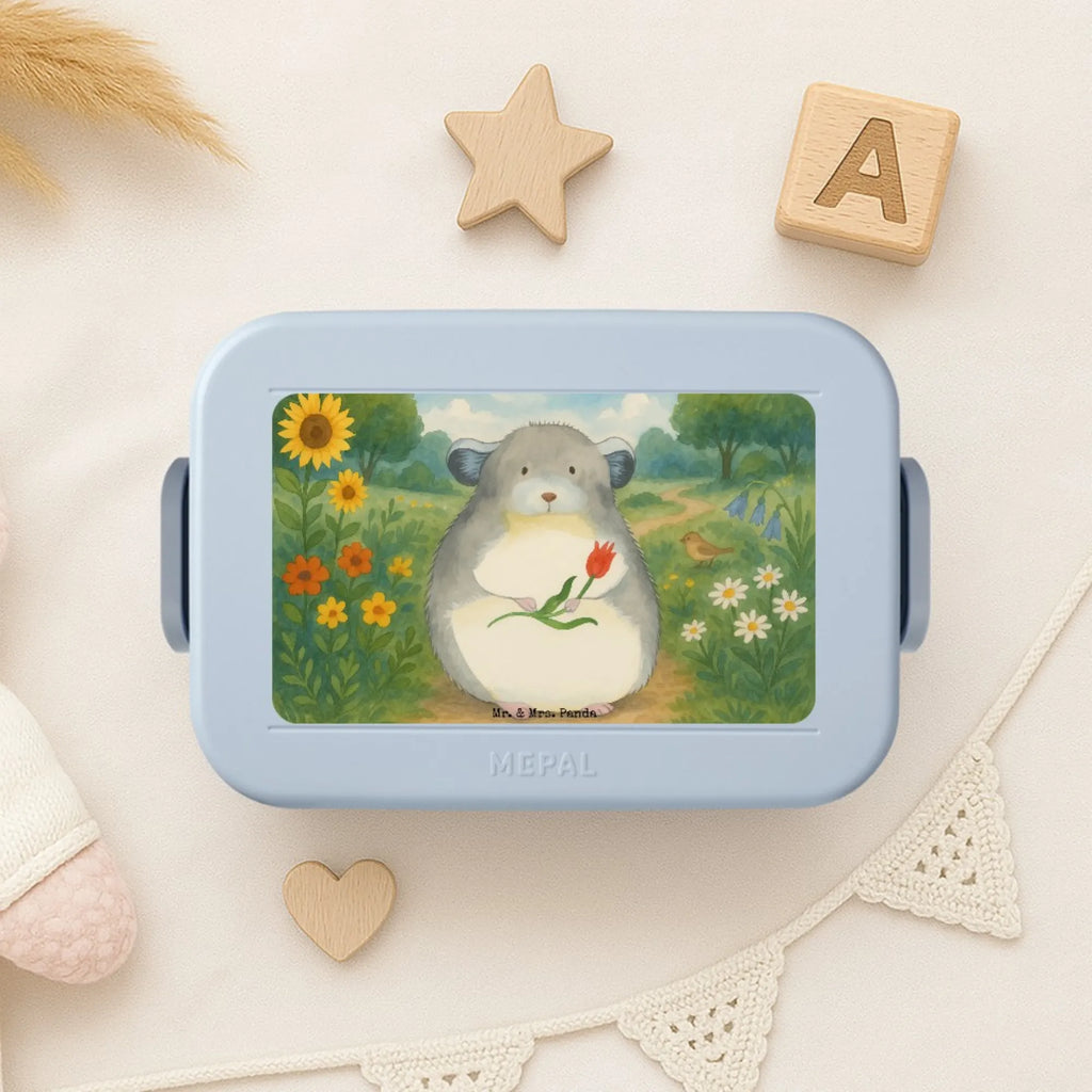 MEPAL Bentobox Chinchilla Blume Design Bentobox, Lunchbox, Brotdose, Tiermotive, Gute Laune, lustige Sprüche, Tiere, Liebeskummer, Chinchillas, Depressionen, Glücklichsein, Kummer, Büroalltag, Chaos, Chinchilla, traurig sein, Büro