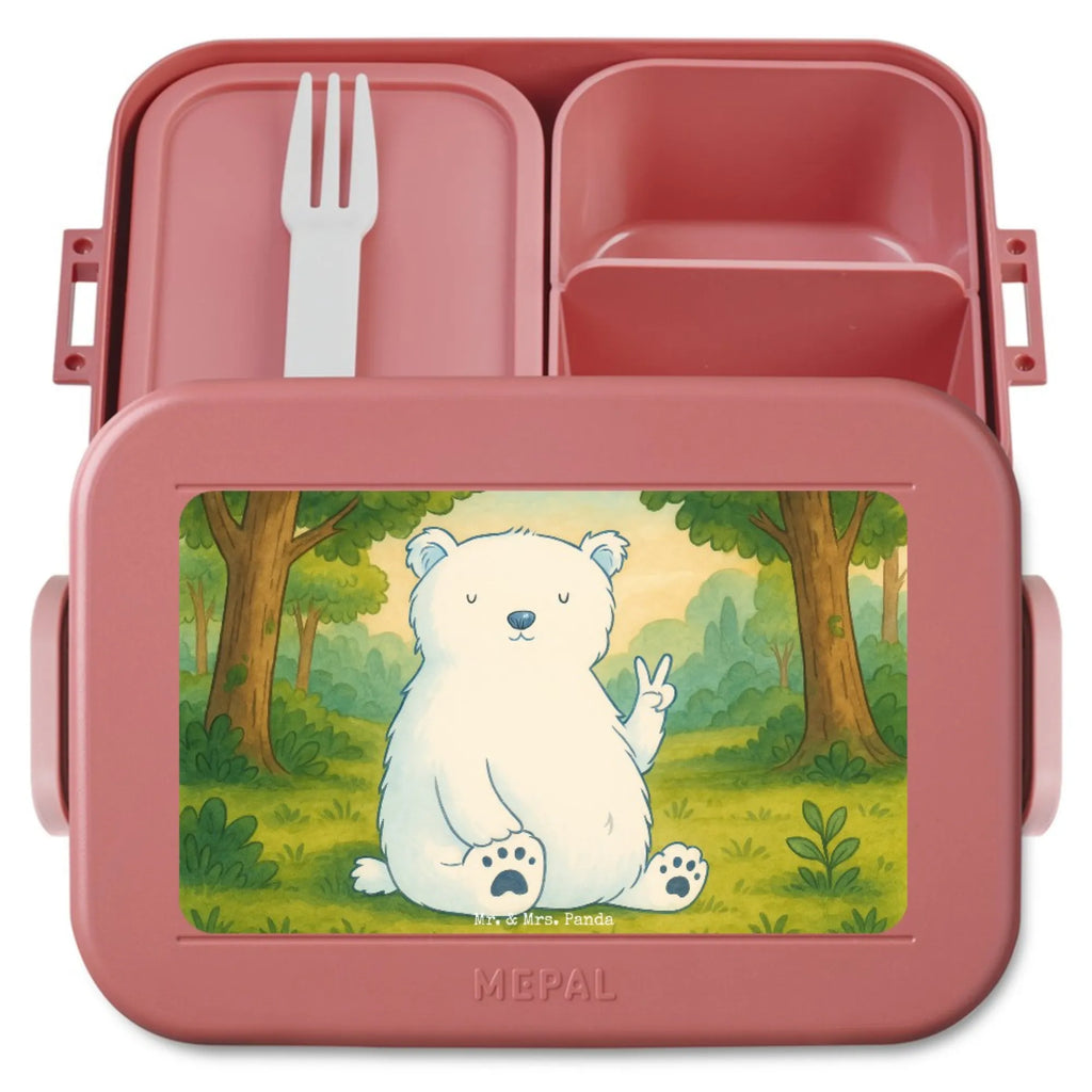 MEPAL Bentobox Eisbär Faul Design Bentobox, Brotdose, Lunchbox, Bär, Teddy, Teddybär, Nordpol, Eisbär, Bürojob, Büro, Relaxen, Arbeitsplatz, Faul, Arbeit, Homeoffice, Entspannen