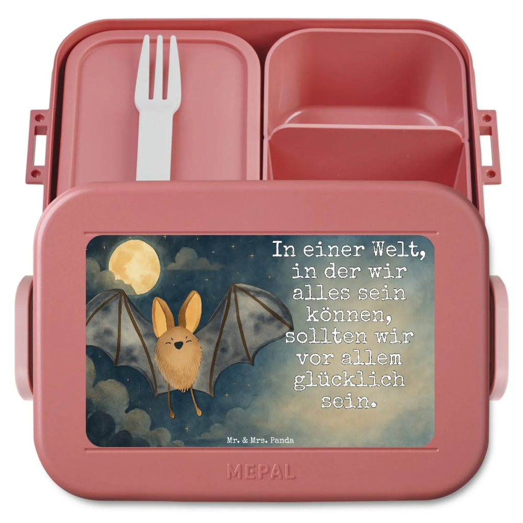 MEPAL Bentobox Fledermaus Flügel Design Bentobox, Brotdose, Lunchbox, Tiermotive, Gute Laune, lustige Sprüche, Tiere