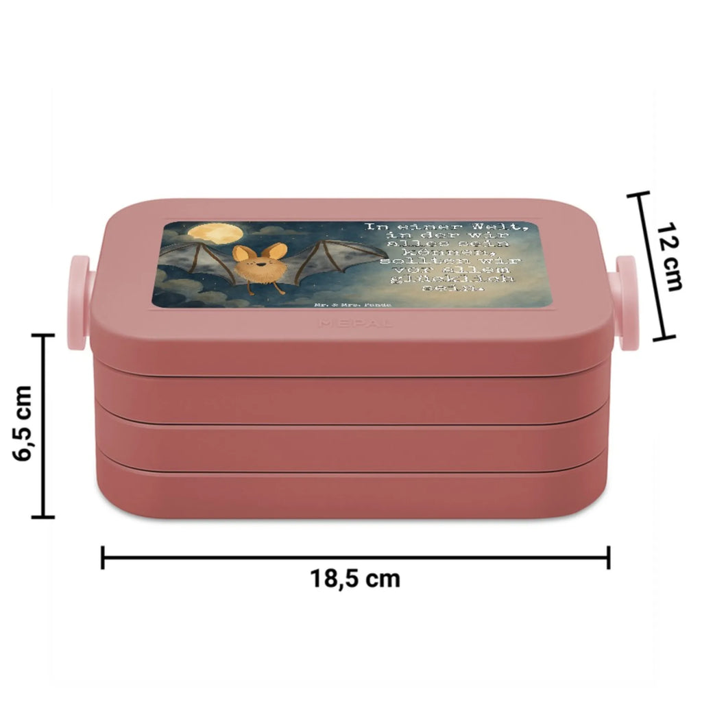 MEPAL Bentobox Fledermaus Flügel Design Bentobox, Brotdose, Lunchbox, Tiermotive, Gute Laune, lustige Sprüche, Tiere