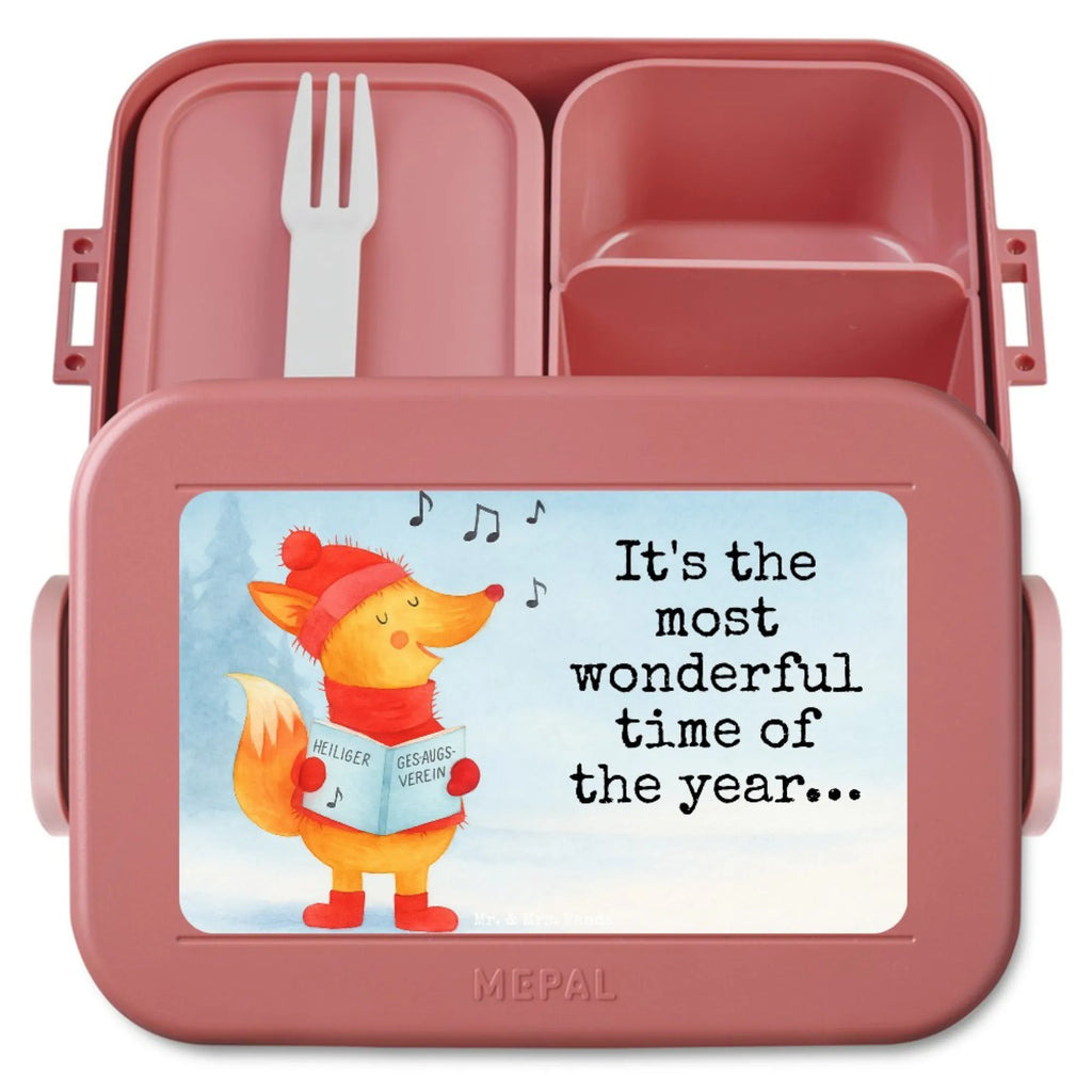 MEPAL Bentobox Fuchs Sänger Design Bentobox, Brotdose, Lunchbox, Winter, Weihnachten, Weihnachtsdeko, Nikolaus, Advent, Heiligabend, Wintermotiv, Weihnachtslieder, Geschenk Sänger, Fuchs, Füchse, Singen, Sänger