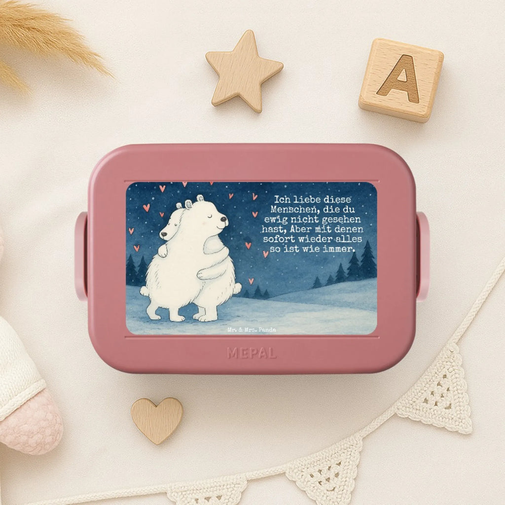 MEPAL Bentobox Eisbär Umarmen Design Lunchbox, Bentobox, Brotdose, Tiermotive, Gute Laune, lustige Sprüche, Tiere