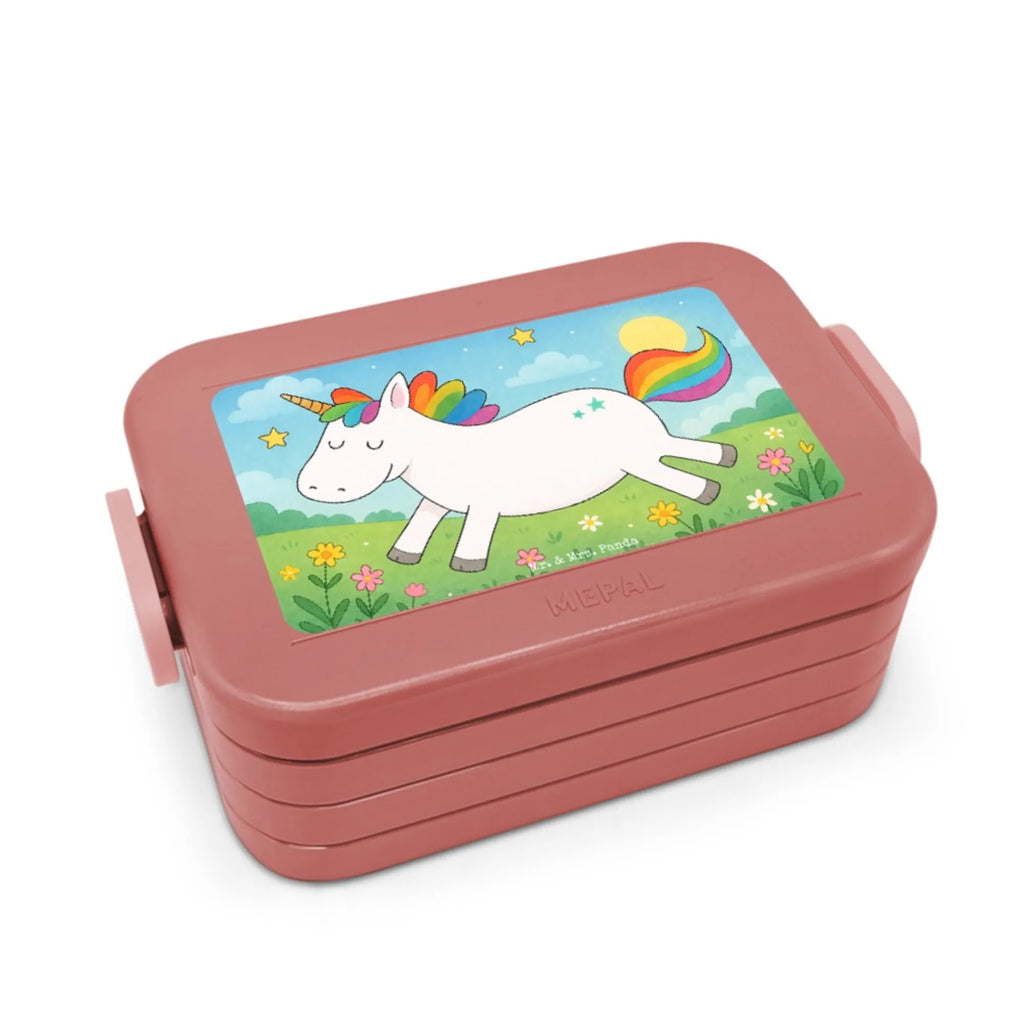 MEPAL Bentobox Einhorn Happy Design Brotdose, Lunchbox, Bentobox, Einhorn, Einhörner, Einhorn Deko, Unicorn, witzig, Freude, Lachen, Lächeln, fröhlich, Spaß, Lebensfreude, spannend, glücklich