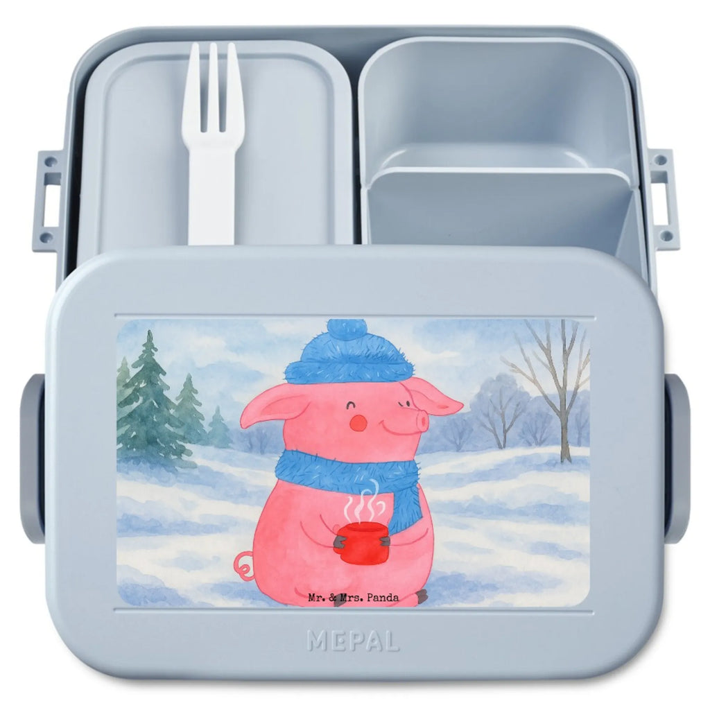 MEPAL Bentobox Schweinchen Glühwein Design Bentobox, Lunchbox, Brotdose, Winter, Weihnachten, Weihnachtsdeko, Nikolaus, Advent, Heiligabend, Wintermotiv, Betrunken, Glühwein, Weihnachtsmarkt, Spruch