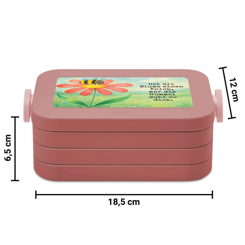MEPAL Bentobox Hummel Blume Design Bentobox, Brotdose, Lunchbox, Tiermotive, Gute Laune, lustige Sprüche, Tiere, Wespe, Hummeln, Flauschig, Blume, Hummel, Biene, Natur, Feld