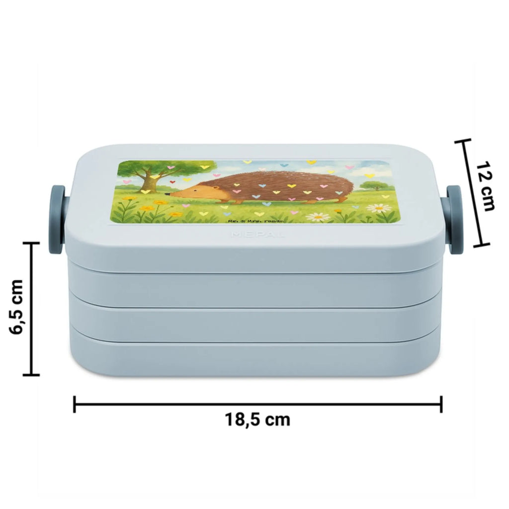 MEPAL Bentobox Igel Herzen Design Brotdose, Lunchbox, Bentobox, Tiermotive, Gute Laune, lustige Sprüche, Tiere, Leben, Herz, Kuss, Herzen, Vertrauen, Igel, Liebe