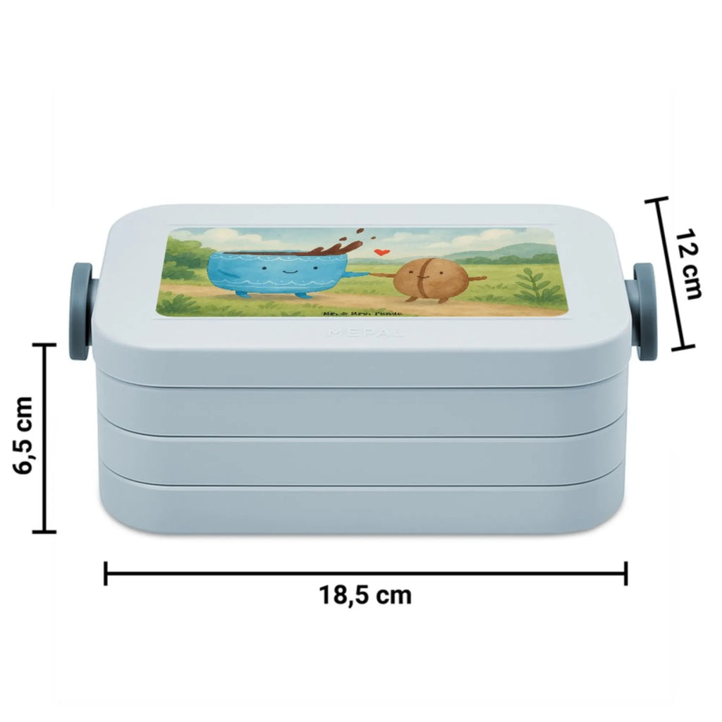 MEPAL Bentobox Kaffee Bohne Design Bentobox, Brotdose, Lunchbox, Tiermotive, Gute Laune, lustige Sprüche, Tiere, Kaffeebohne, Kaffee, Zufriedenheit, Glück, Genuss