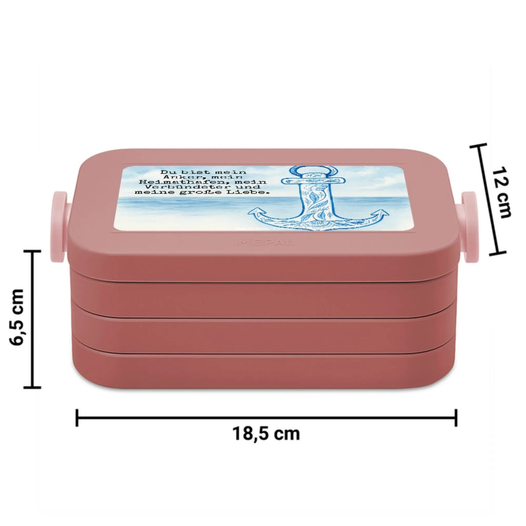 MEPAL Bentobox Anker Blau Design Brotdose, Lunchbox, Bentobox, Tiermotive, Gute Laune, lustige Sprüche, Tiere