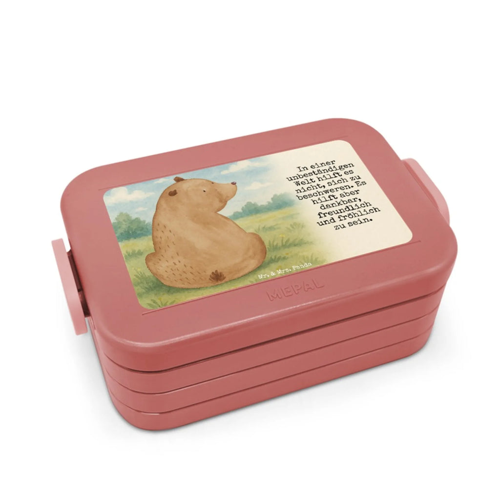 MEPAL Bentobox Bär Schulterblick Design Lunchbox, Brotdose, Bentobox, Bär, Teddy, Teddybär, Bärenliebe, Motivation, Bären, Weltansicht, Weisheit, Selbstachtung