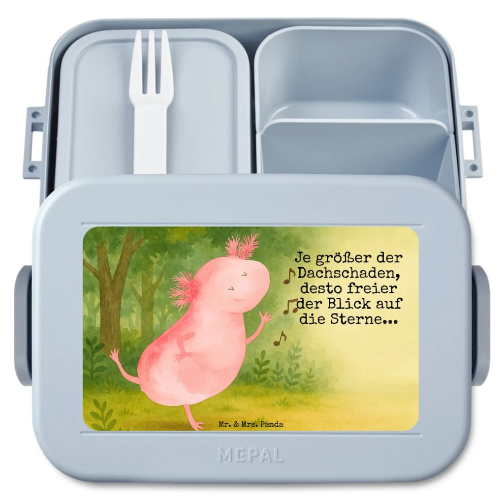 MEPAL Bentobox Axolotl Tanzen Design Brotdose, Bentobox, Lunchbox, Axolotl, Molch, Lurche, Sterne, Axolot, Schwanzlurch, beste Freundin, verrückt, Freundin, Dachschaden, Lurch