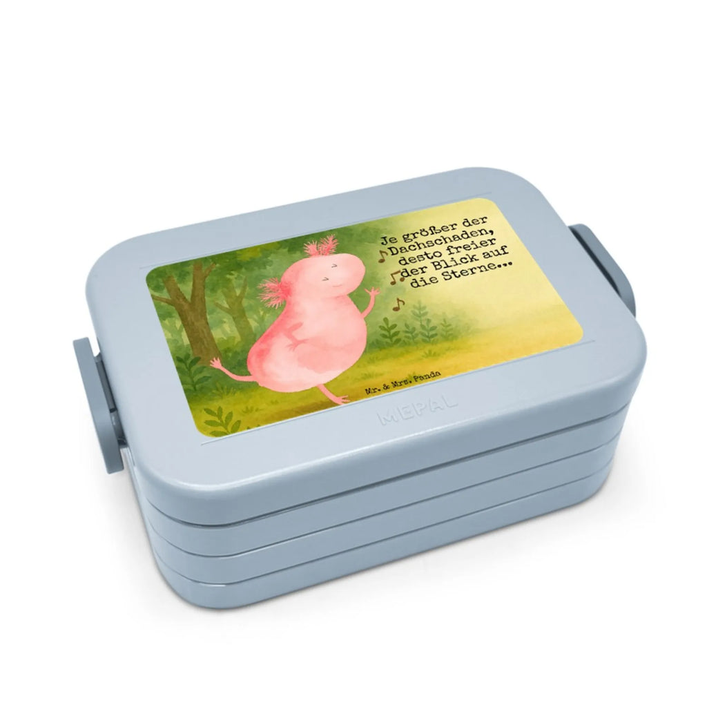 MEPAL Bentobox Axolotl Tanzen Design Brotdose, Bentobox, Lunchbox, Axolotl, Molch, Lurche, Sterne, Axolot, Schwanzlurch, beste Freundin, verrückt, Freundin, Dachschaden, Lurch