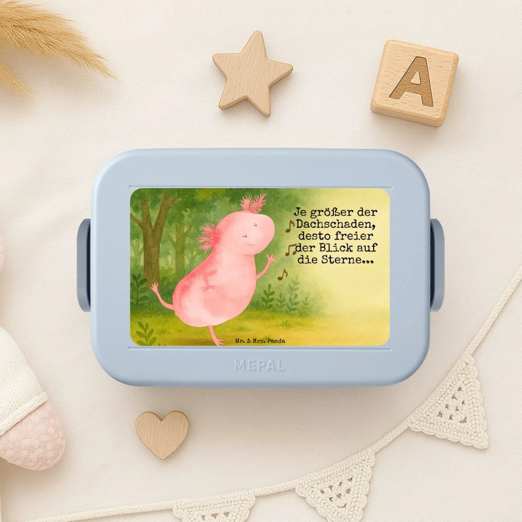MEPAL Bentobox Axolotl Tanzen Design Brotdose, Bentobox, Lunchbox, Axolotl, Molch, Lurche, Sterne, Axolot, Schwanzlurch, beste Freundin, verrückt, Freundin, Dachschaden, Lurch