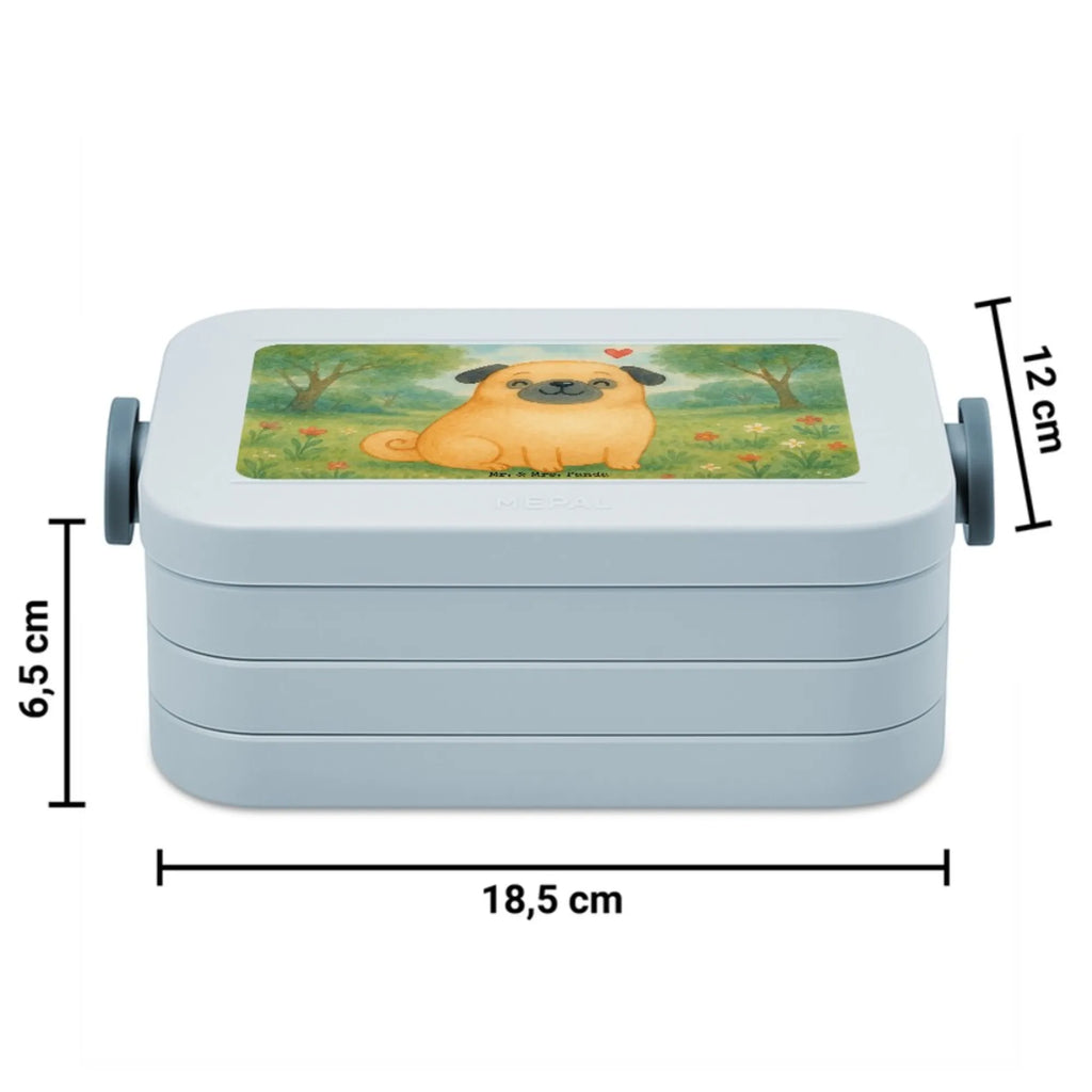 MEPAL Bentobox Mops Design Bentobox, Lunchbox, Brotdose, Hund, Hundemotiv, Haustier, Hunderasse, Tierliebhaber, Hundebesitzer, Sprüche, Mops, Liebe, Hundeliebe