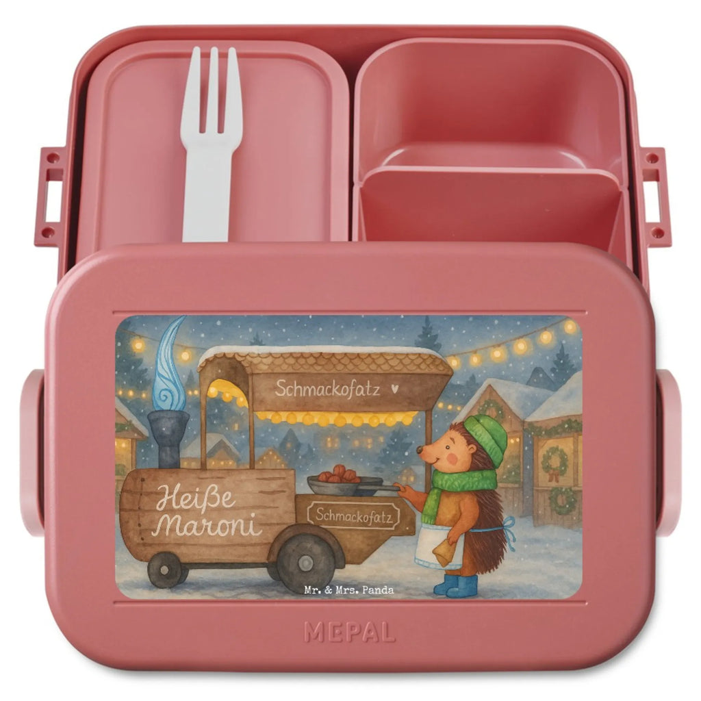 MEPAL Bentobox Igel Maronen Design Lunchbox, Brotdose, Bentobox, Winter, Weihnachten, Weihnachtsdeko, Nikolaus, Advent, Heiligabend, Wintermotiv, Kastanien, Duft, Maronen, Weihnachtsmarkt