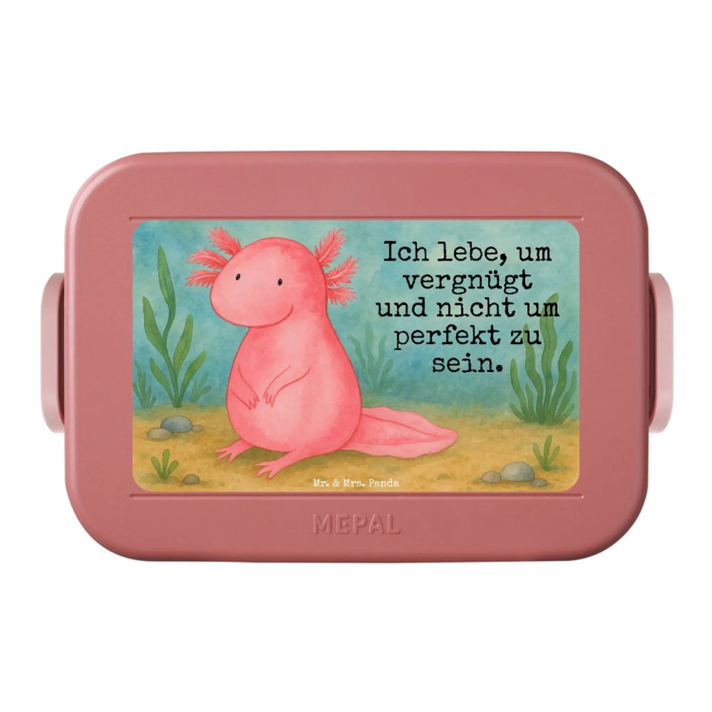 MEPAL Bentobox Axolotl Niedlich Design Bentobox, Lunchbox, Brotdose, Axolotl, Molch, fröhlich, vergnügt, zufrieden, Weisheit, Lebensweisheit, Liebe, Axolot, Lebensstil, Freundin