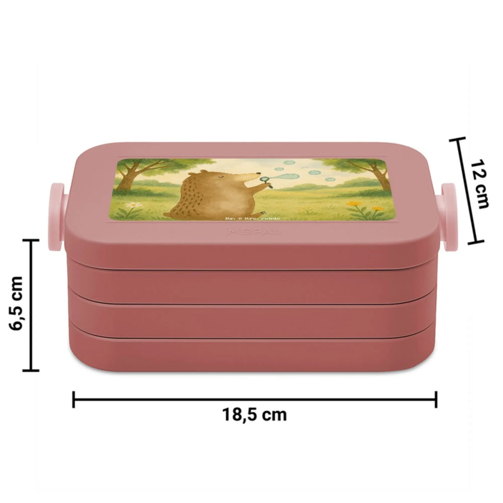 MEPAL Bentobox Bär Seifenblasen Design Lunchbox, Bentobox, Brotdose, Bär, Teddy, Teddybär, Seifenblasen Bär Lustig Sein Glücklich Traurig Happy
