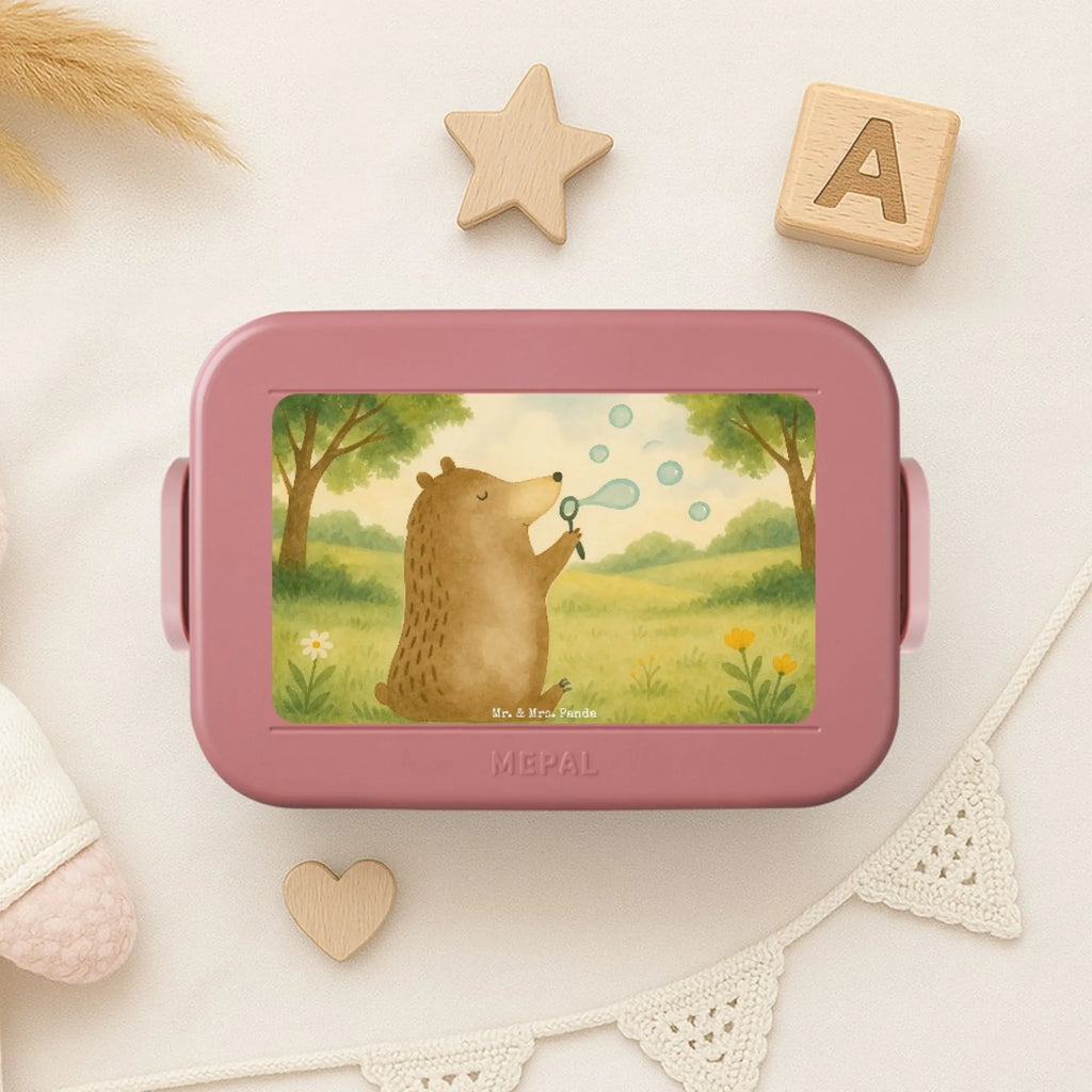 MEPAL Bentobox Bär Seifenblasen Design Lunchbox, Bentobox, Brotdose, Bär, Teddy, Teddybär, Seifenblasen Bär Lustig Sein Glücklich Traurig Happy