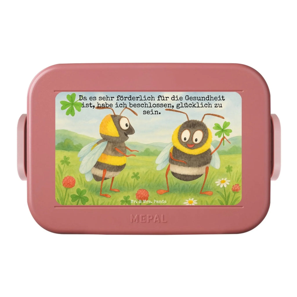 MEPAL Bentobox Hummeln Kleeblatt Design Brotdose, Lunchbox, Bentobox, Tiermotive, Gute Laune, lustige Sprüche, Tiere, Hummel, glücklich werden, Spruch schön, Spruch positiv, Biene Deko, Spruch fröhlich, glücklich sein, Biene