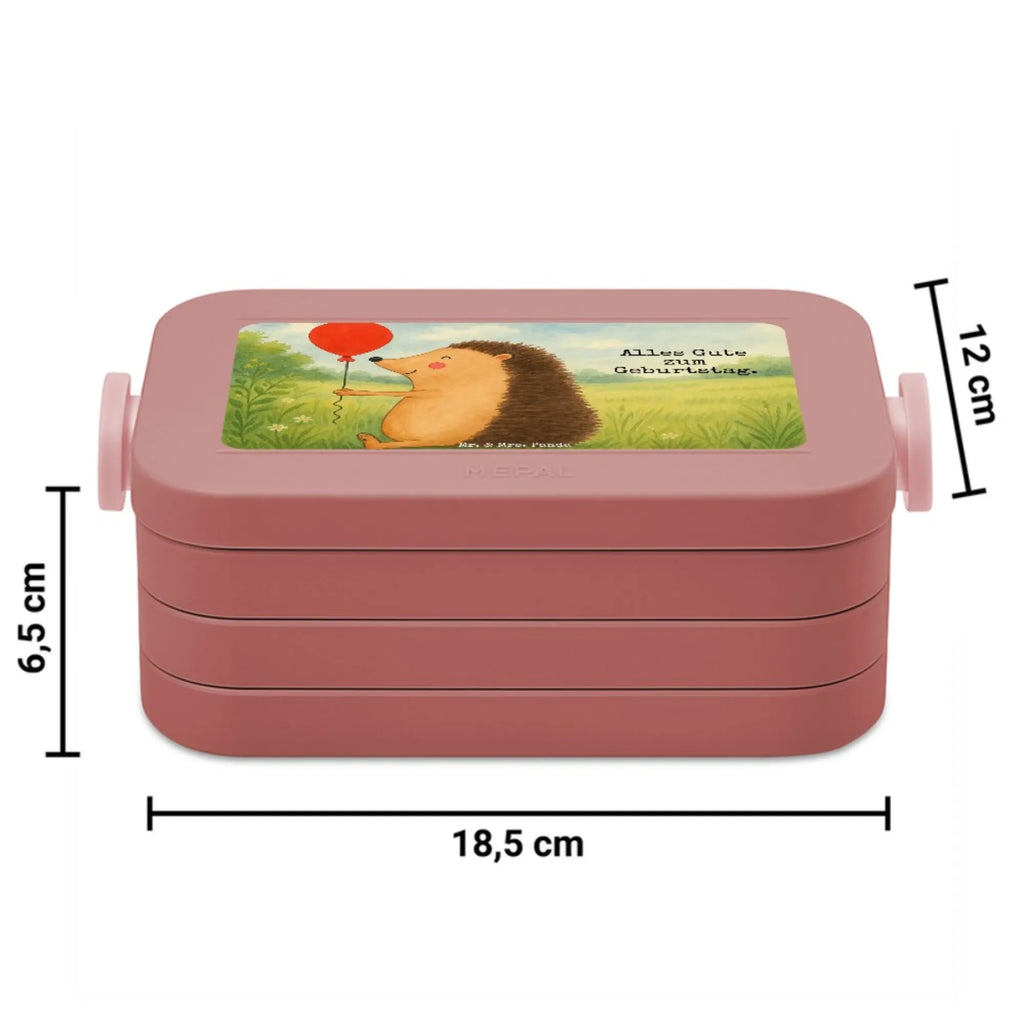 MEPAL Bentobox Igel Luftballon Design Lunchbox, Brotdose, Bentobox, Tiermotive, Gute Laune, lustige Sprüche, Tiere, Geburtstagskind, Ballon, Happy Birthday, Igel, Glückwunsch, Herzlichen Glückwunsch, Geburtstag