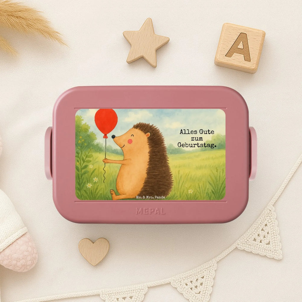 MEPAL Bentobox Igel Luftballon Design Lunchbox, Brotdose, Bentobox, Tiermotive, Gute Laune, lustige Sprüche, Tiere, Geburtstagskind, Ballon, Happy Birthday, Igel, Glückwunsch, Herzlichen Glückwunsch, Geburtstag