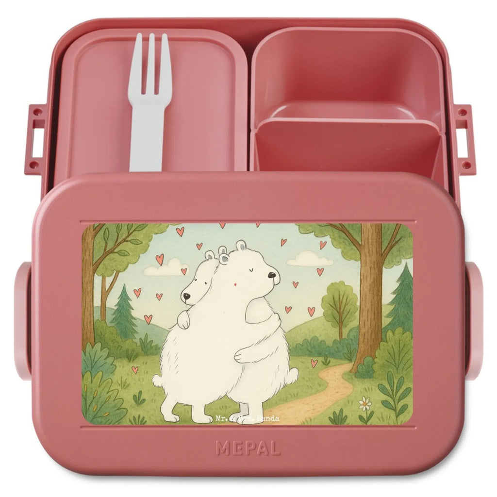 MEPAL Bentobox Eisbär Umarmen Design Lunchbox, Bentobox, Brotdose, Tiermotive, Gute Laune, lustige Sprüche, Tiere