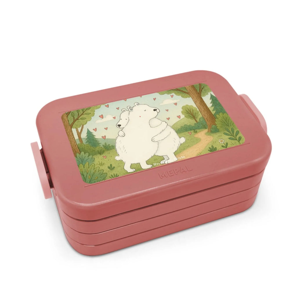 MEPAL Bentobox Eisbär Umarmen Design Lunchbox, Bentobox, Brotdose, Tiermotive, Gute Laune, lustige Sprüche, Tiere
