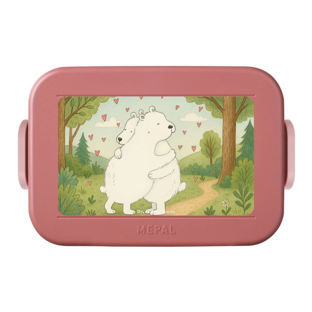 MEPAL Bentobox Eisbär Umarmen Design Lunchbox, Bentobox, Brotdose, Tiermotive, Gute Laune, lustige Sprüche, Tiere