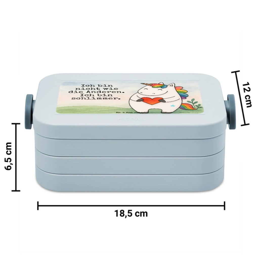 MEPAL Bentobox Einhorn Herz Design Lunchbox, Bentobox, Brotdose, Einhorn, Einhörner, Einhorn Deko, Unicorn, witzig, schlimm, böse, lustig, bunt, Freundin, Herz, anders