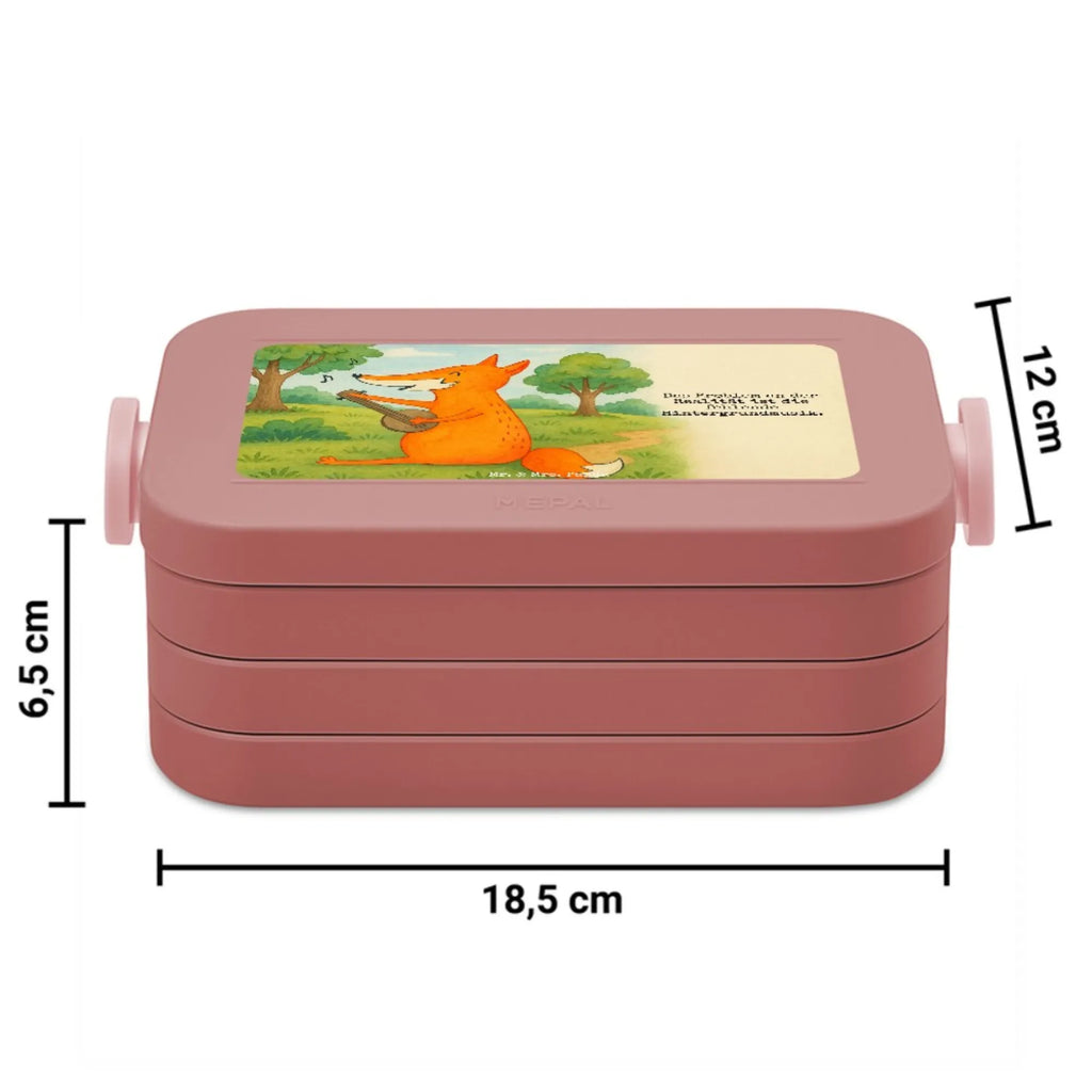 MEPAL Bentobox Fuchs Gitarre Design Brotdose, Lunchbox, Bentobox, Fuchs, Sänger, Musikerin, Geschenk Musiker, Sängerin, Musik Spruch, Gitarre, Füchse