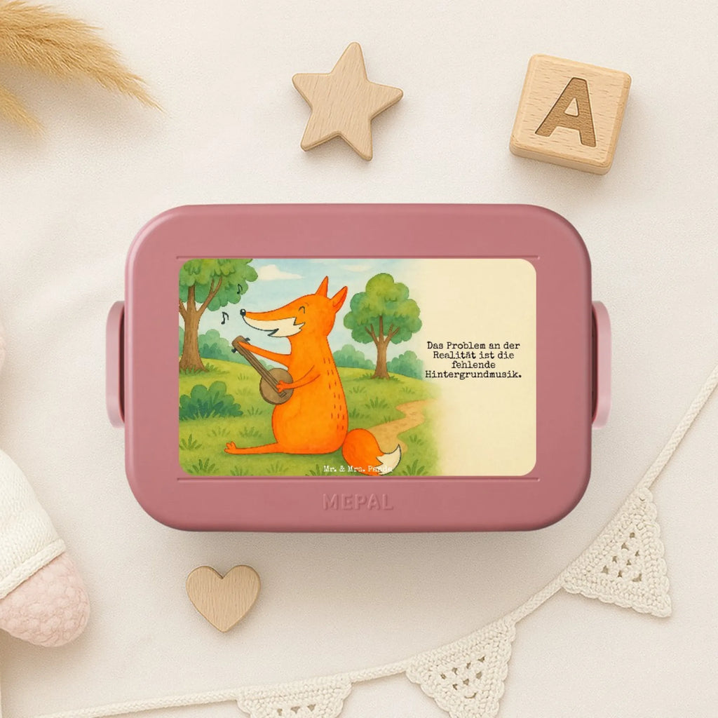 MEPAL Bentobox Fuchs Gitarre Design Brotdose, Lunchbox, Bentobox, Fuchs, Sänger, Musikerin, Geschenk Musiker, Sängerin, Musik Spruch, Gitarre, Füchse
