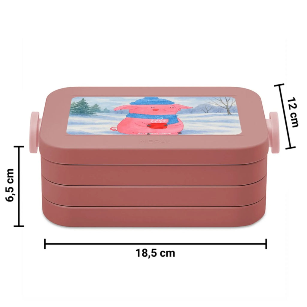 MEPAL Bentobox Schweinchen Glühwein Design Bentobox, Lunchbox, Brotdose, Winter, Weihnachten, Weihnachtsdeko, Nikolaus, Advent, Heiligabend, Wintermotiv, Betrunken, Glühwein, Weihnachtsmarkt, Spruch