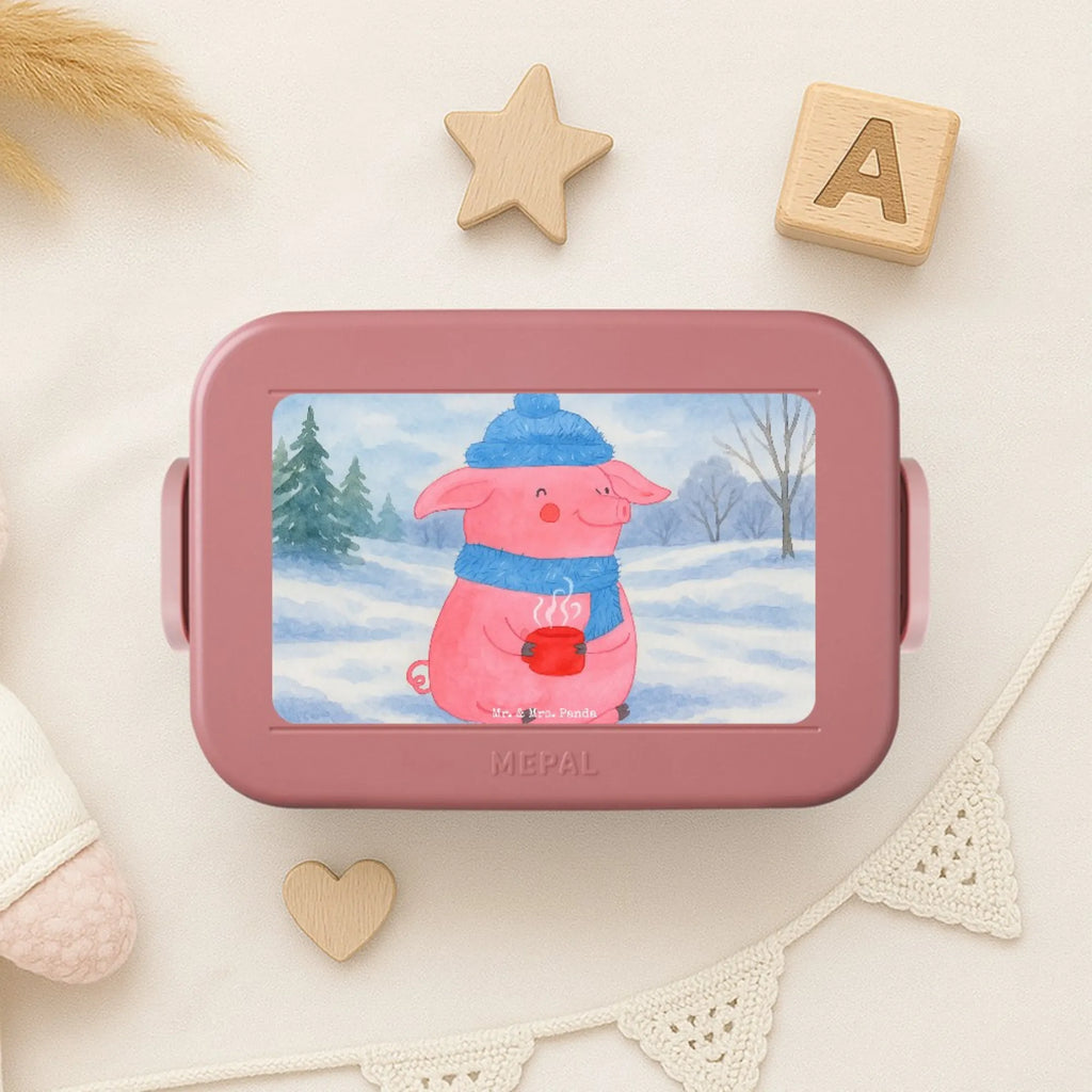 MEPAL Bentobox Schweinchen Glühwein Design Bentobox, Lunchbox, Brotdose, Winter, Weihnachten, Weihnachtsdeko, Nikolaus, Advent, Heiligabend, Wintermotiv, Betrunken, Glühwein, Weihnachtsmarkt, Spruch