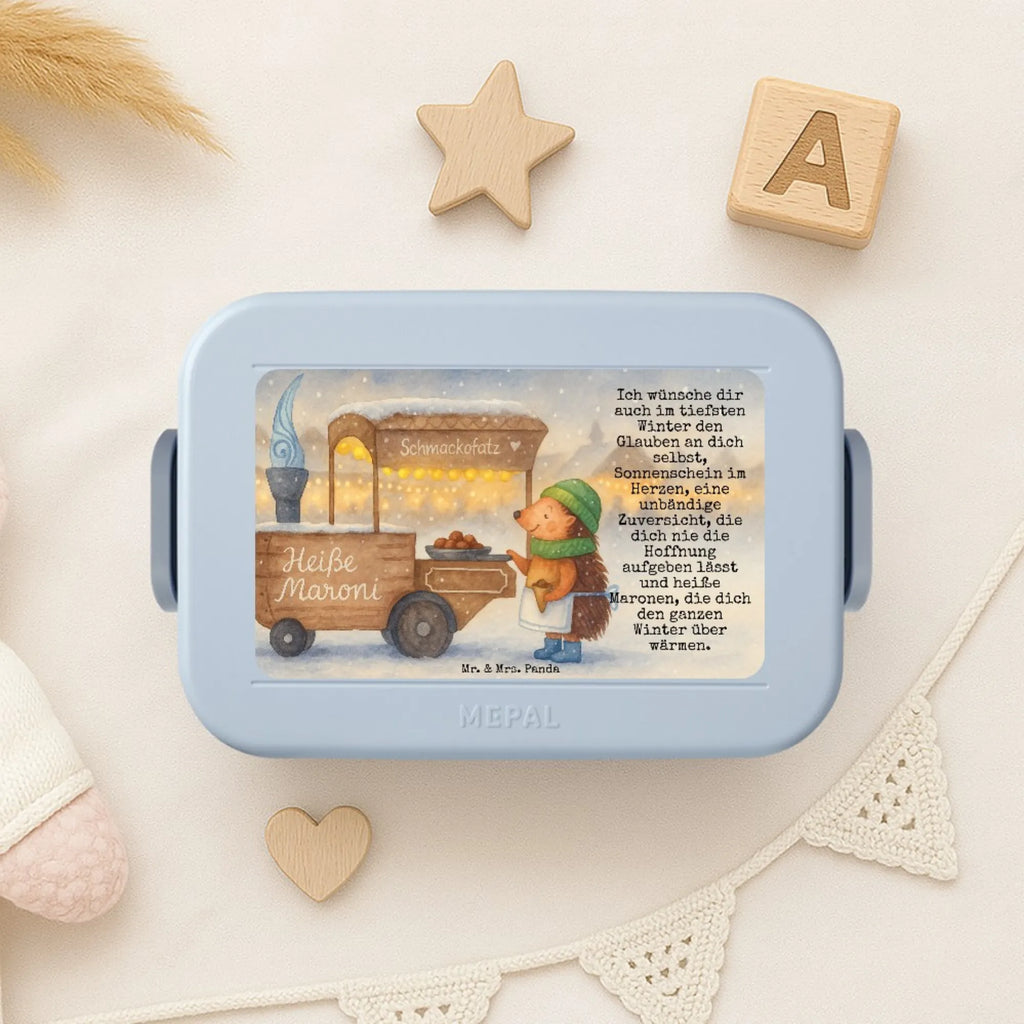 MEPAL Bentobox Igel Maronen Design Lunchbox, Brotdose, Bentobox, Winter, Weihnachten, Weihnachtsdeko, Nikolaus, Advent, Heiligabend, Wintermotiv, Kastanien, Duft, Maronen, Weihnachtsmarkt