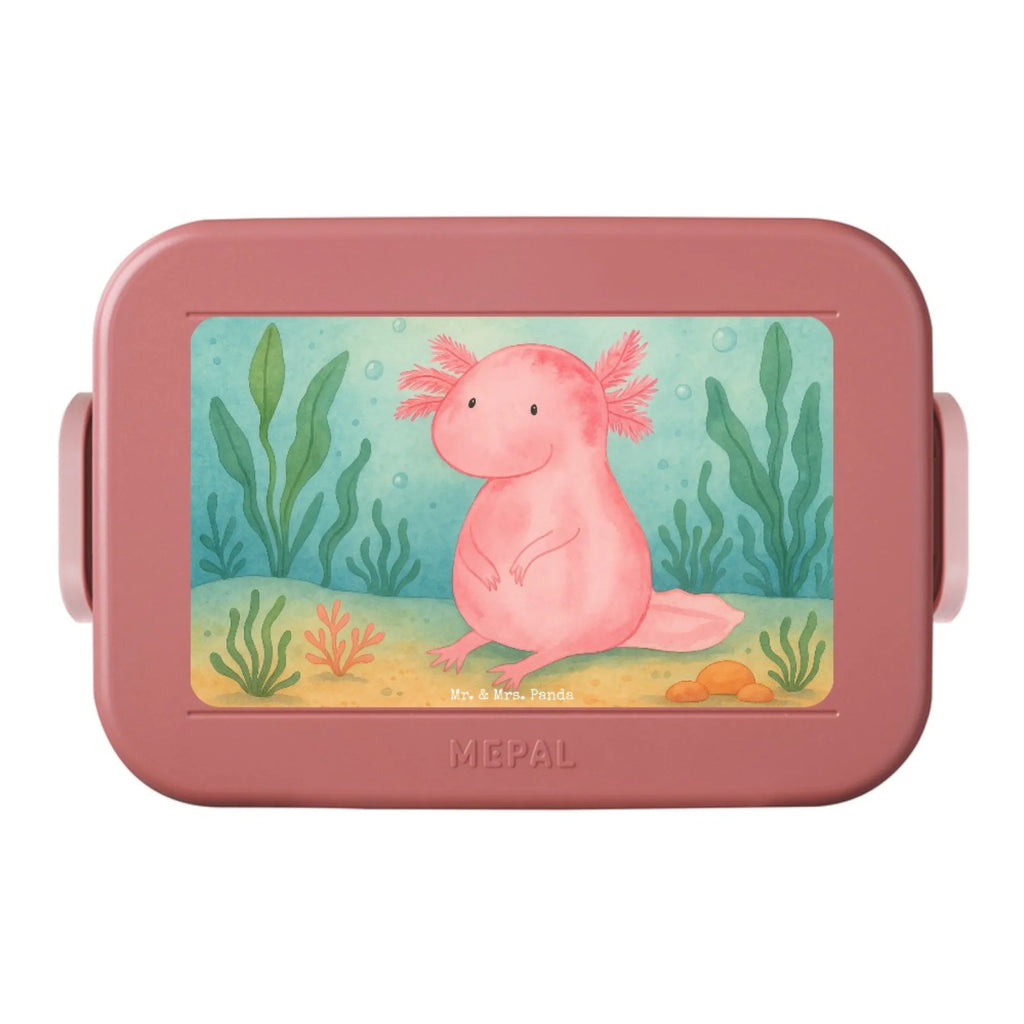MEPAL Bentobox Axolotl Niedlich Design Bentobox, Lunchbox, Brotdose, Axolotl, Molch, fröhlich, vergnügt, zufrieden, Weisheit, Lebensweisheit, Liebe, Axolot, Lebensstil, Freundin
