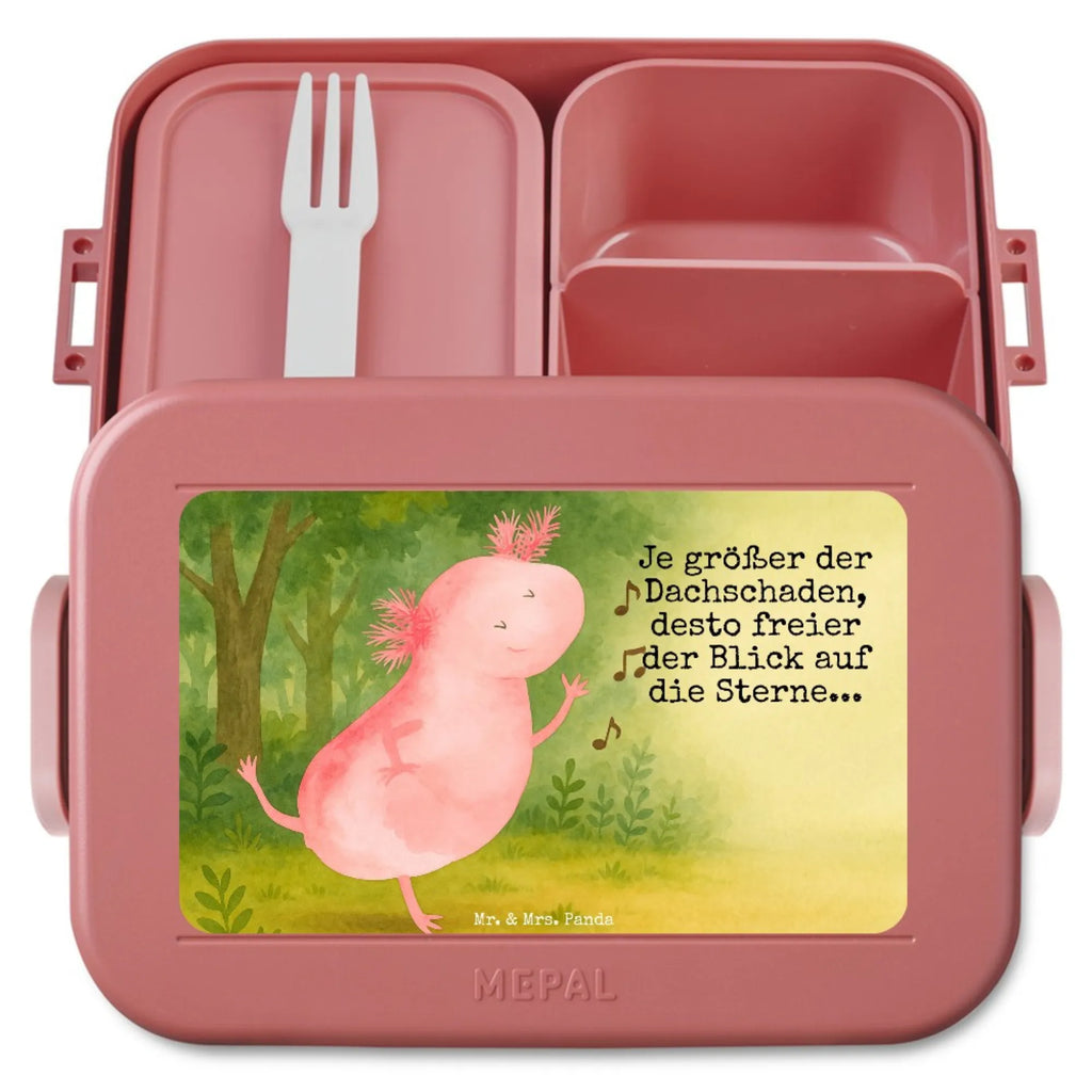 MEPAL Bentobox Axolotl Tanzen Design Brotdose, Bentobox, Lunchbox, Axolotl, Molch, Lurche, Sterne, Axolot, Schwanzlurch, beste Freundin, verrückt, Freundin, Dachschaden, Lurch