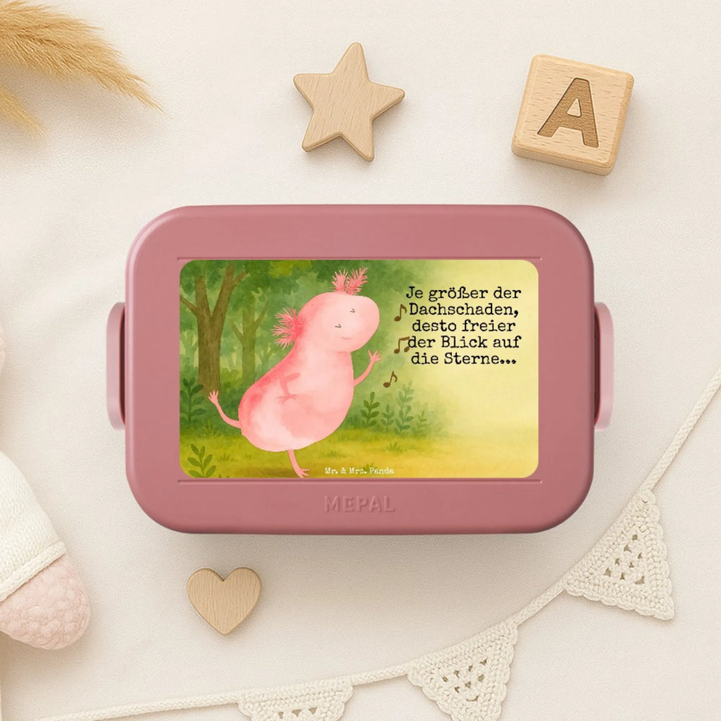 MEPAL Bentobox Axolotl Tanzen Design Brotdose, Bentobox, Lunchbox, Axolotl, Molch, Lurche, Sterne, Axolot, Schwanzlurch, beste Freundin, verrückt, Freundin, Dachschaden, Lurch
