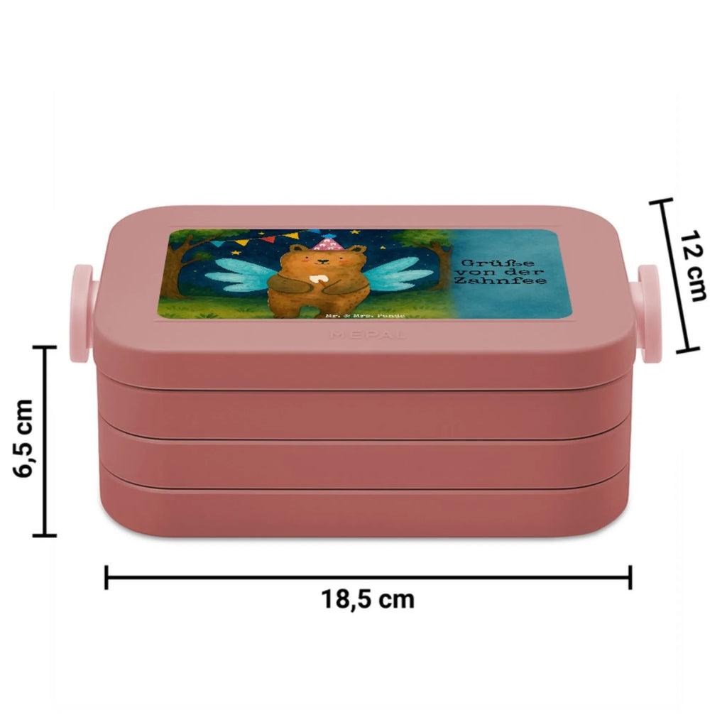 MEPAL Bentobox Bär Zahnfee Design Bentobox, Lunchbox, Brotdose, Bär, Teddy, Teddybär, Fee, Zahnfee, Milchzahn, Erster Zahn