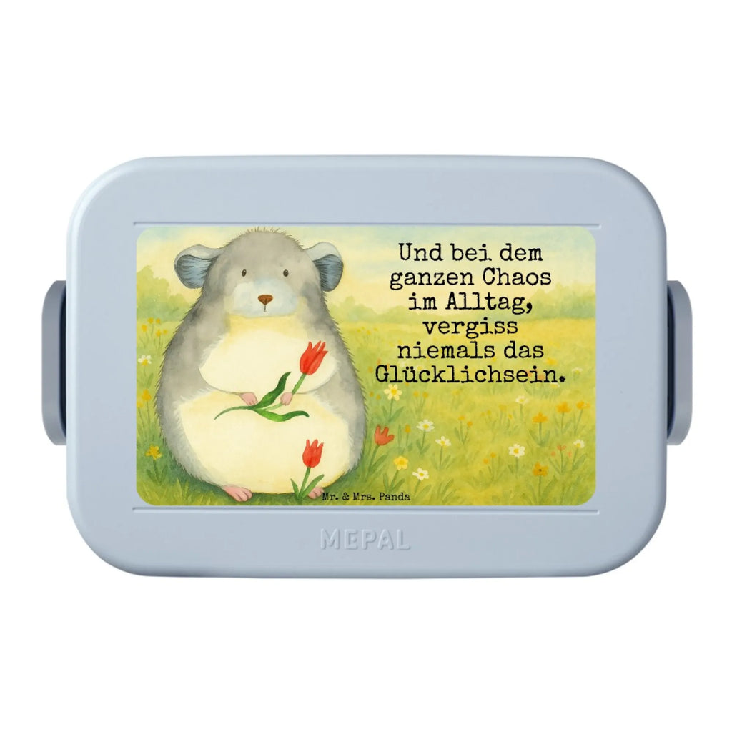 MEPAL Bentobox Chinchilla Blume Design Bentobox, Lunchbox, Brotdose, Tiermotive, Gute Laune, lustige Sprüche, Tiere, Liebeskummer, Chinchillas, Depressionen, Glücklichsein, Kummer, Büroalltag, Chaos, Chinchilla, traurig sein, Büro